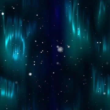 Continuous  Aurora Borealis  Background Stock Illustration