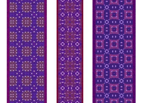 Continuous braids  with  beadwork Stock Illustration