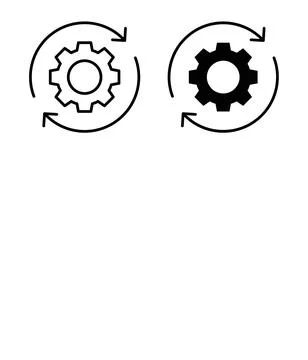 Continuous changes icon design. Illustration icons in linear and clipart pack Illustrazione stock