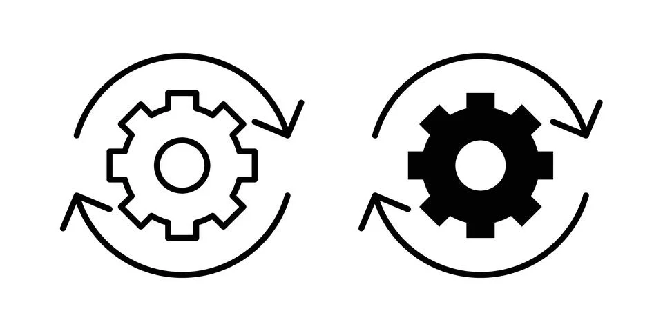 Continuous changes icon graphic design. web icons vectors Stock Illustration