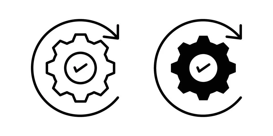 Continuous changes icon illustration vector, icon set for apps Illustrazione stock
