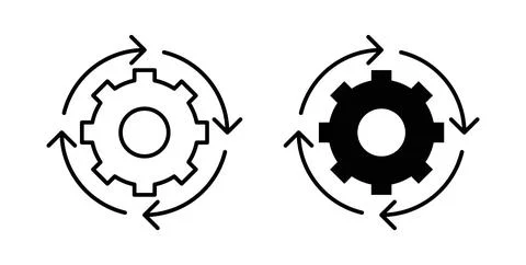 Continuous changes icon vector art Illustrations 스톡 일러스트