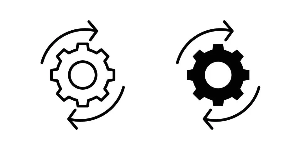 Continuous changes icon vector design illustrations Illustrazione stock
