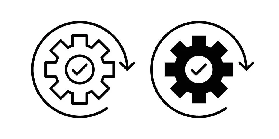 Continuous changes icon vector, illustration icon set Illustrazione stock