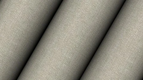 Continuous circular rotation of rolls of Italian oatmeal linen fabric flax 스톡 동영상 343211367