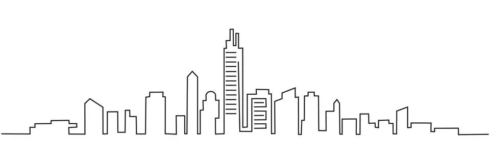 Continuous city construction. イラスト素材