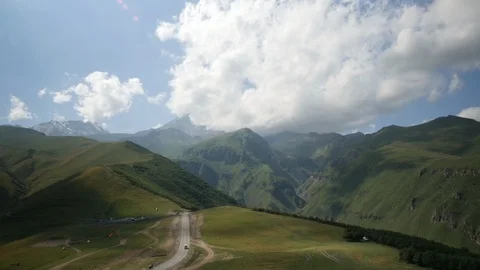 Continuous Cloud Formation TImelapse in the Caucus Region of Kazbegi, Georgia Stock Footage 114922660