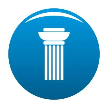 Continuous column icon blue vector Stock Illustration