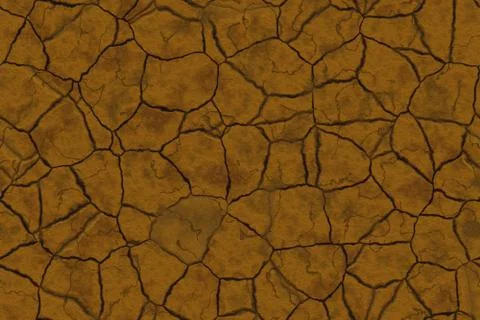 Continuous  cracked ground pattern Stock Illustration