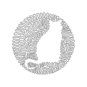 Continuous curve one line drawing of cute funny cat  Stock Illustration