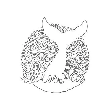 Continuous curve one line drawing of whales ambush food. Stock Illustration