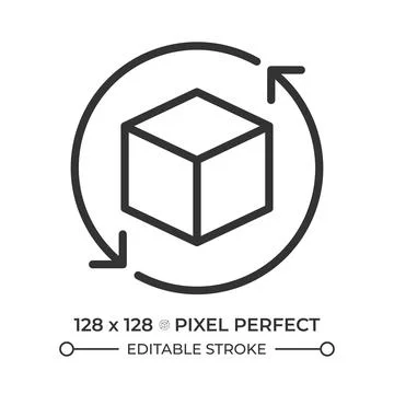 Continuous delivery pixel perfect line icon 库存插图