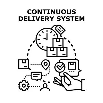 Continuous delivery system for efficient product development Stock Illustration