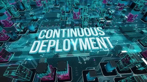 Continuous Deployment with digital technology concept Stock Footage 103183800