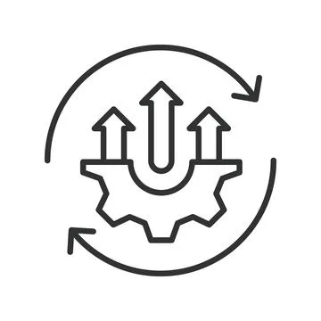 Continuous development icon in line design. continuous, development, agile Illustrazione stock