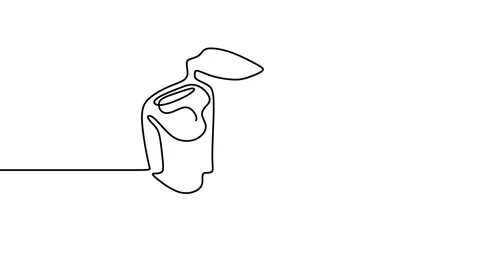 Continuous drawing line art of camera with black line and white background. O Stock Footage 169525094