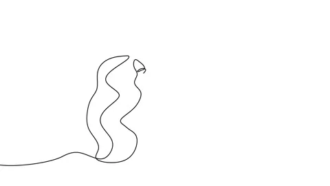 Continuous drawing line art of couple romantic with black line and white back Stock Footage 169527188