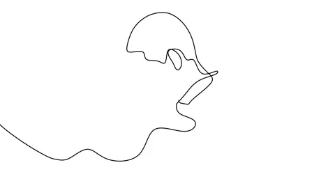 Continuous drawing line art of couple romantic with black line and white back Stock Footage 169527255