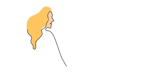 Continuous drawing line art of couple romantic with black line and white back Stock Footage 169528082