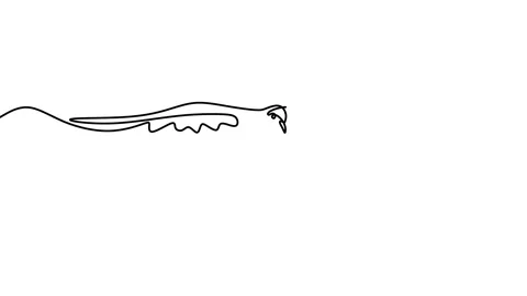 Continuous drawing line art of dove with black line and white background. One Stock Footage 169517886