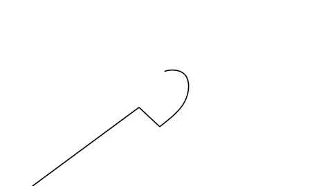 Continuous drawing line art of love symbol with black line and white backgrou Stock Footage 169523696