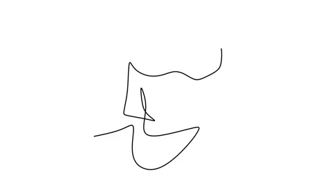 Continuous drawing line art of VR box with black line and white background. O Stock Footage 169531788