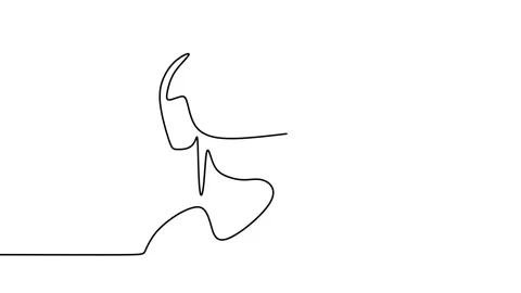 Continuous drawing line art of VR box with black line and white background. O Stock Footage 169532729