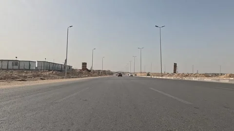 Continuous Drive Along Cairo Ring Road Capturing the Rhythm of Cairo Traffic Video stock 329831945