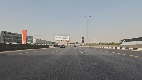 Continuous Drive Along Cairo Ring Road Capturing the Rhythm of Cairo Traffic Stock-Footage 329832825