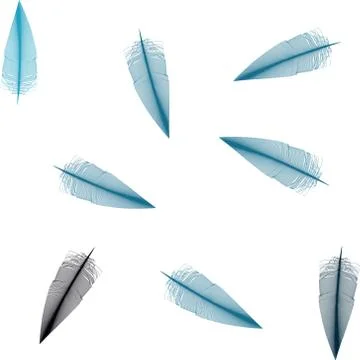 Continuous feathers pattern  - vector illustration Illustrazione stock