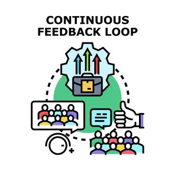 Continuous feedback loop for business development process 스톡 일러스트