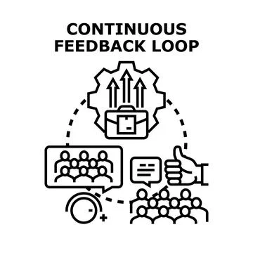 Continuous feedback loop for business development process Stock Illustration