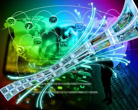 A continuous flow of information Stock-Illustration