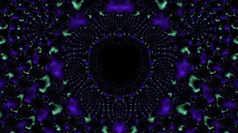 Continuous Fractal Loop: Firework Kaleidoscope Stock Footage 43350655