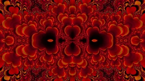 Continuous Fractal Loop: Lava Flow Stock Footage 43352801