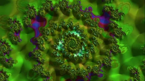 Continuous Fractal Loop: Magical Forest Aerial (Spiral) Stock Footage 43351063