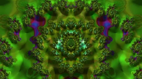 Continuous Fractal Loop: Magical Forest Aerial (Concentric) Stock Footage 43351171