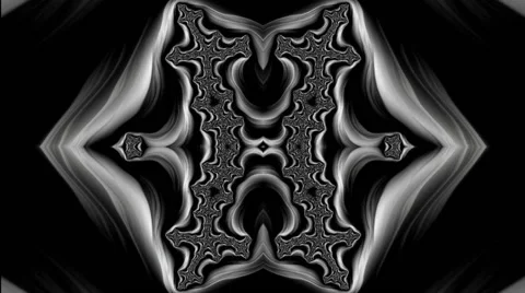 Continuous Fractal Loop: Melting Rorschach II Stock Footage 43350682