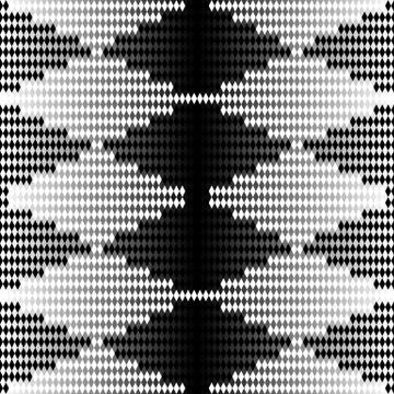 Continuous geometric black and white pattern Stock Illustration