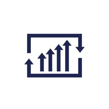 Continuous growth or improve icon Stock Illustration