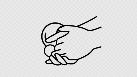 Continuous hand washing graphic animation. Alpha channel Stock Footage 300994863