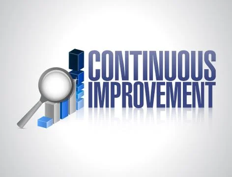 Continuous improvement business graph Stock Illustration