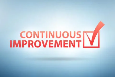 Continuous improvement concept in business Illustrazione stock