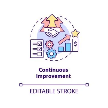 Continuous improvement concept icon イラスト素材