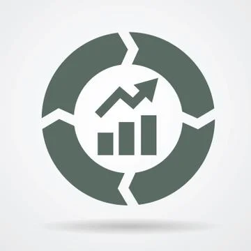 Continuous improvement cycle icon Stock Illustration