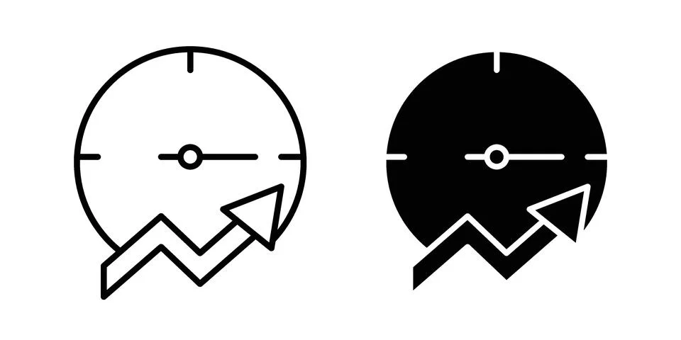 Continuous improvement icon bundle for website design projects Stock Illustration
