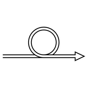Continuous improvement loop with arrow, circle arrow process workflow devel.. Stock Illustration