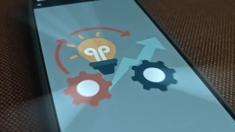 Continuous Improvement symbol, Progress Icon, presentation Video stock 309563549