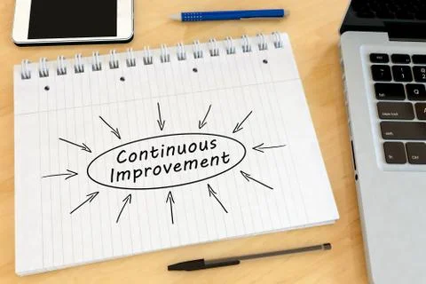 Continuous Improvement text concept Stock Photos
