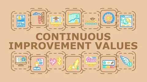 Continuous improvement values banner icon vector illustration Stock Illustration